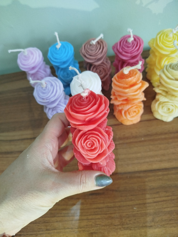 شمع رز استوانه ای