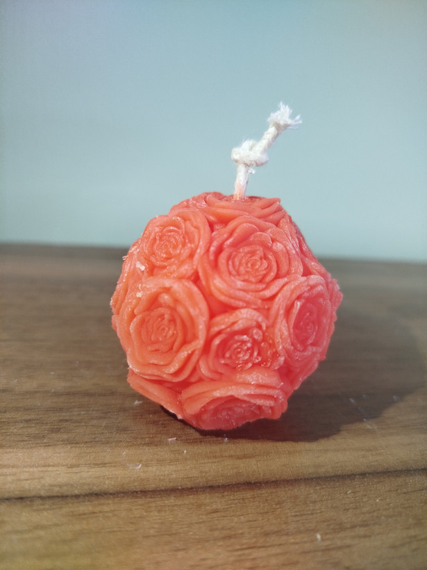 شمع گوی رز رزی